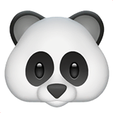 Muso di panda su Apple macOS e iOS iPhones