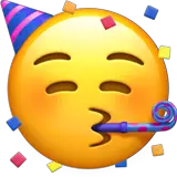 Partying Face Emoji on Apple macOS and iOS iPhones