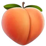 Персик Эмодзи на Apple macOS и iOS iPhone