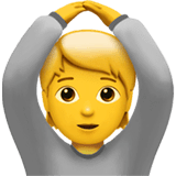 🙆 Persona con le braccia alzate sopra la testa Emoji su Apple macOS e iOS iPhones