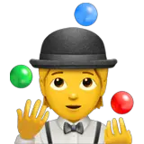 Jonglierende Person Emoji auf Apple macOS und iOS iPhones