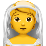 👰 Person With Veil Emoji on Apple macOS and iOS iPhones