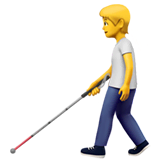 Person With White Cane Emoji on Apple macOS and iOS iPhones