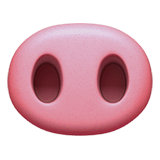 🐽 Pig Nose Emoji on Apple macOS and iOS iPhones