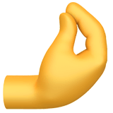 Pinched Fingers Emoji on Apple macOS and iOS iPhones