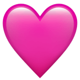 🩷 Cuore Rosa Emoji su Apple macOS e iOS iPhones