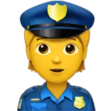 👮 Agente de policía Emoji en Apple macOS y iOS iPhones