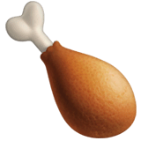 Poultry Leg Emoji on Apple macOS and iOS iPhones