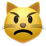 😾 Schmollender Katzenkopf Emoji auf Apple macOS und iOS iPhones
