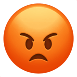 😡 Cara ofendida Emoji en Apple macOS y iOS iPhones