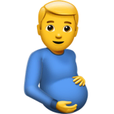 Беременный мужчина Эмодзи на Apple macOS и iOS iPhone