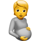 Persona embarazada en Apple macOS y iOS iPhones