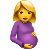 Pregnant Woman Emoji on Apple macOS and iOS iPhones