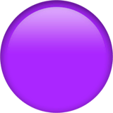 Purple Circle Emoji on Apple macOS and iOS iPhones