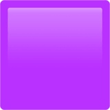 Purple Square Emoji on Apple macOS and iOS iPhones