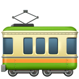 🚃 Железнодорожный вагон Эмодзи на Apple macOS и iOS iPhone