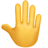 🤚 Raised Back of Hand Emoji on Apple macOS and iOS iPhones