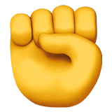 ✊ Поднятый кулак Эмодзи на Apple macOS и iOS iPhone