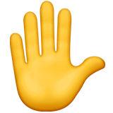 ✋ Erhobene Hand Emoji auf Apple macOS und iOS iPhones