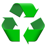 Recycling Symbol on Apple