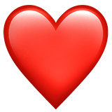 Red Heart Emoji on Apple macOS and iOS iPhones