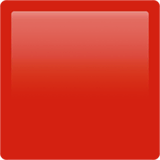🟥 Quadrado vermelho Emoji nos Apple macOS e iOS iPhones