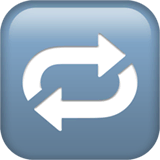 🔁 Simbolo della ripetizione Emoji su Apple macOS e iOS iPhones