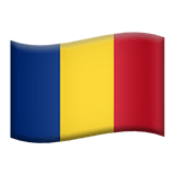 Флаг Румынии Эмодзи на Apple macOS и iOS iPhone