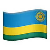 Bandera de Ruanda en Apple macOS y iOS iPhones