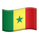 Флаг Сенегала Эмодзи на Apple macOS и iOS iPhone