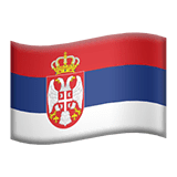 Bandera de Serbia en Apple macOS y iOS iPhones