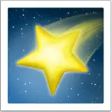 Падающая звезда Эмодзи на Apple macOS и iOS iPhone