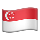 Flag: Singapore Emoji on Apple macOS and iOS iPhones