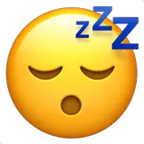 Sleeping Face Emoji on Apple macOS and iOS iPhones