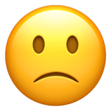 Slightly Frowning Face Emoji on Apple macOS and iOS iPhones