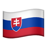 Flagge der Slowakei Emoji auf Apple macOS und iOS iPhones