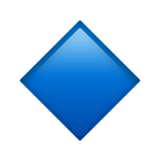 Rombo azzurro piccolo su Apple macOS e iOS iPhones