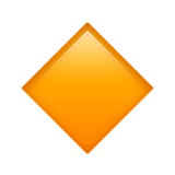 🔸 Losango cor de laranja pequeno Emoji nos Apple macOS e iOS iPhones
