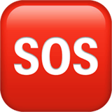 🆘 Symbole SOS Émoji sur Apple macOS et iOS iPhones