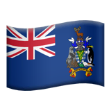 Bandera de las Islas Georgia del Sur y Sandwich del Sur en Apple macOS y iOS iPhones