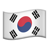 🇰🇷 Bandera de Corea del Sur Emoji en Apple macOS y iOS iPhones