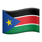 Bandera de Sudán del Sur en Apple macOS y iOS iPhones
