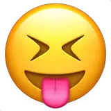 😝 Squinting Face With Tongue Emoji on Apple macOS and iOS iPhones