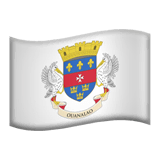 Флаг Сен-Бартелеми Эмодзи на Apple macOS и iOS iPhone