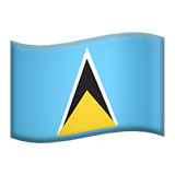 🇱🇨 Flagge von Saint Lucia Emoji auf Apple macOS und iOS iPhones