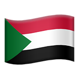 Drapeau du Soudan sur Apple macOS et iOS iPhones