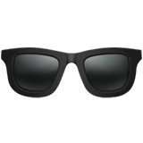 Темные очки Эмодзи на Apple macOS и iOS iPhone