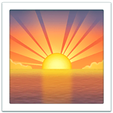 Sunrise Emoji on Apple macOS and iOS iPhones
