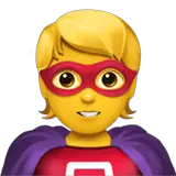 Супергерой Эмодзи на Apple macOS и iOS iPhone