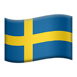 Bandera de Suecia en Apple macOS y iOS iPhones